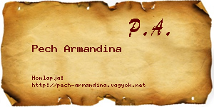 Pech Armandina névjegykártya